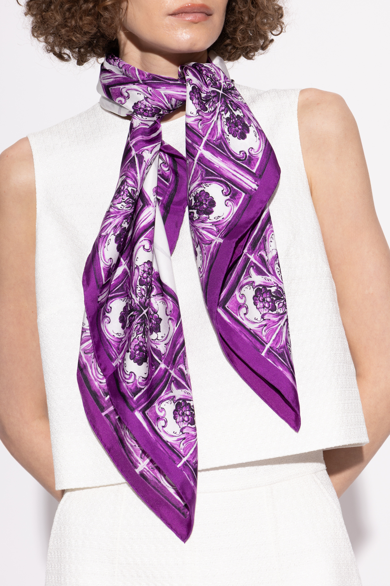 スカーフ DOLCE & GABBANA MULTICOLOR SILK SCARVE MULTICOLOR SILK SCARVE